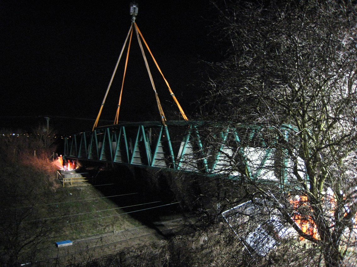 new footbridge lift at Durham 4: new footbridge lift at Durham 4