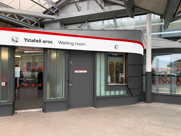 Artist impression of branding at Swansea Station