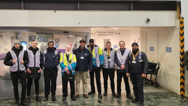 Part of the London Euston station team working over Christmas