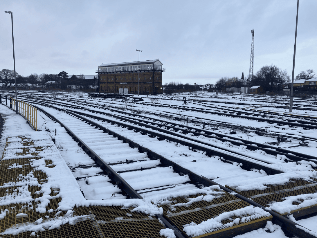 Storm Goretti - snow at Shrewsbury Station 09-01-26