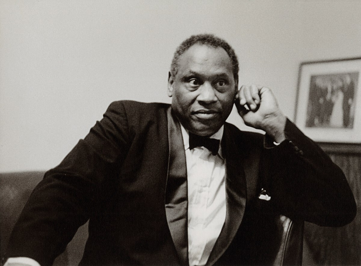 Paul Robeson pictured at Manchester Free Trade Hall for the Manchester Guardian in 1958 by Neil Libbert.
©Neil Libbert
Courtesy - National Portrait Gallery