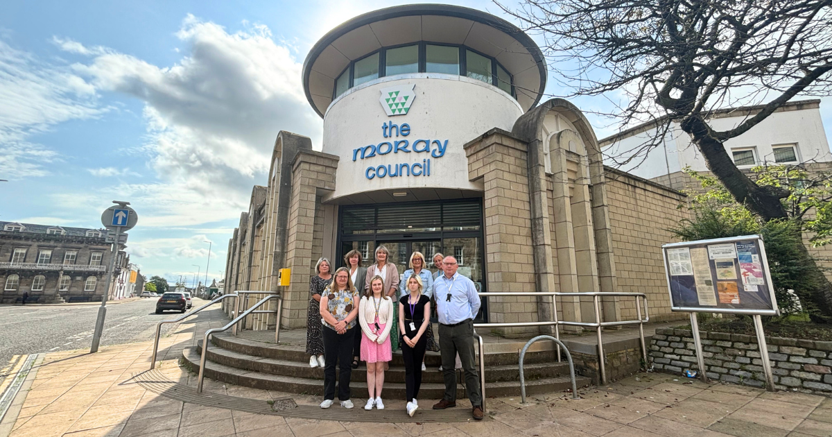 Moray Council interns and mentors representing the Career Ready Programme