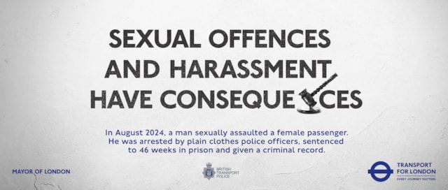 TfL Image - Sexual Offences have Consequences poster