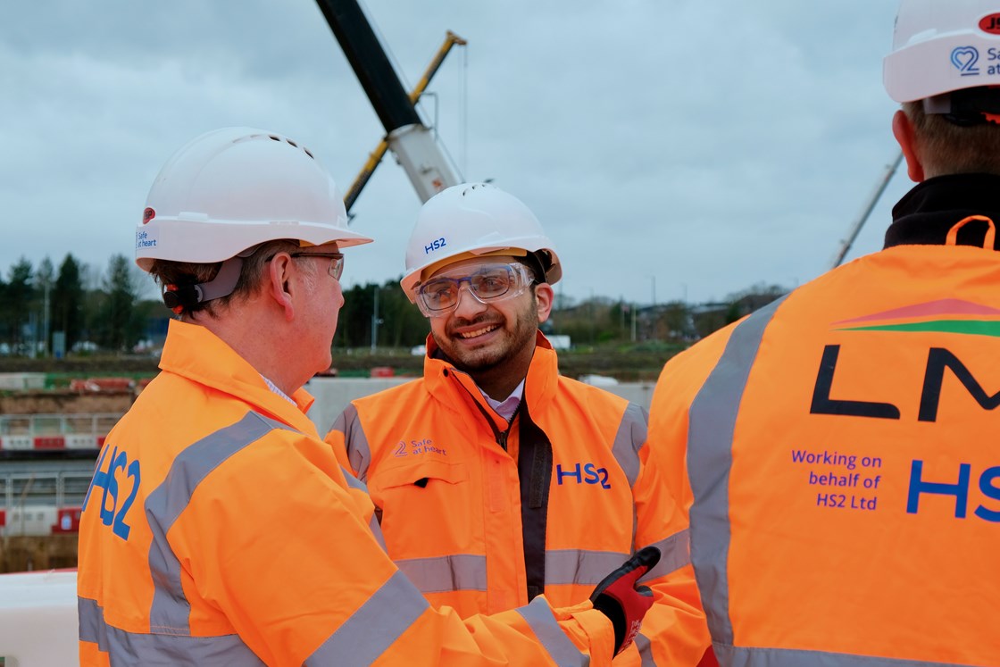 Saqib Bhatti MP visit to Interchange February 2020: Credit: Tom Lawson
(Stakeholder, MP, visit, solihull, Saqib Bhatti, Interchange, station, PPE, protective equipment, safety)
Internal Asset No. 14278