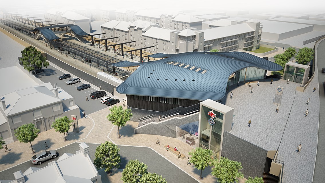Passengers advised to check before weekend travel as Abbey Wood’s Crossrail upgrade continues: Abbey Wood station - CGI