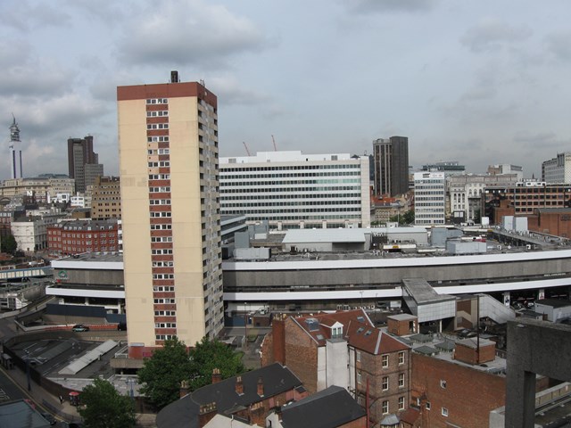 Stephenson Tower: South side of New Street station
