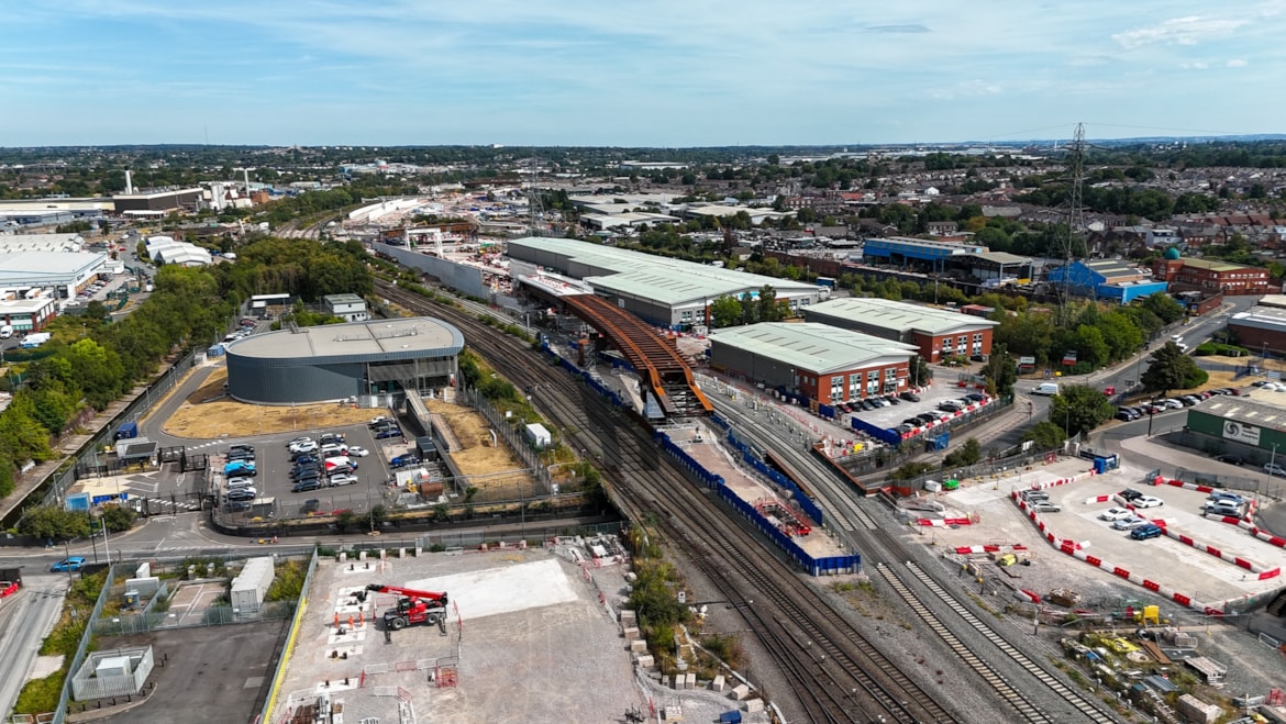 A freight success: HS2 launches final viaduct on the approach to Curzon Street Station: Duddeston Junction viaduct August 2026 20741