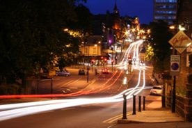 Siemens presents intelligent systems at annual traffic event: traffic-at-night-harrogate-town-centre.jpg