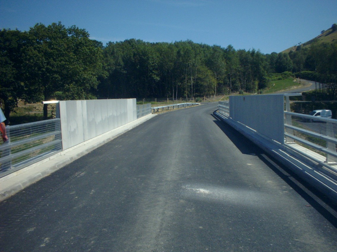 New road bridge: New road bridge constructed to provide an alternative route for former users of Old Chapel crossing
