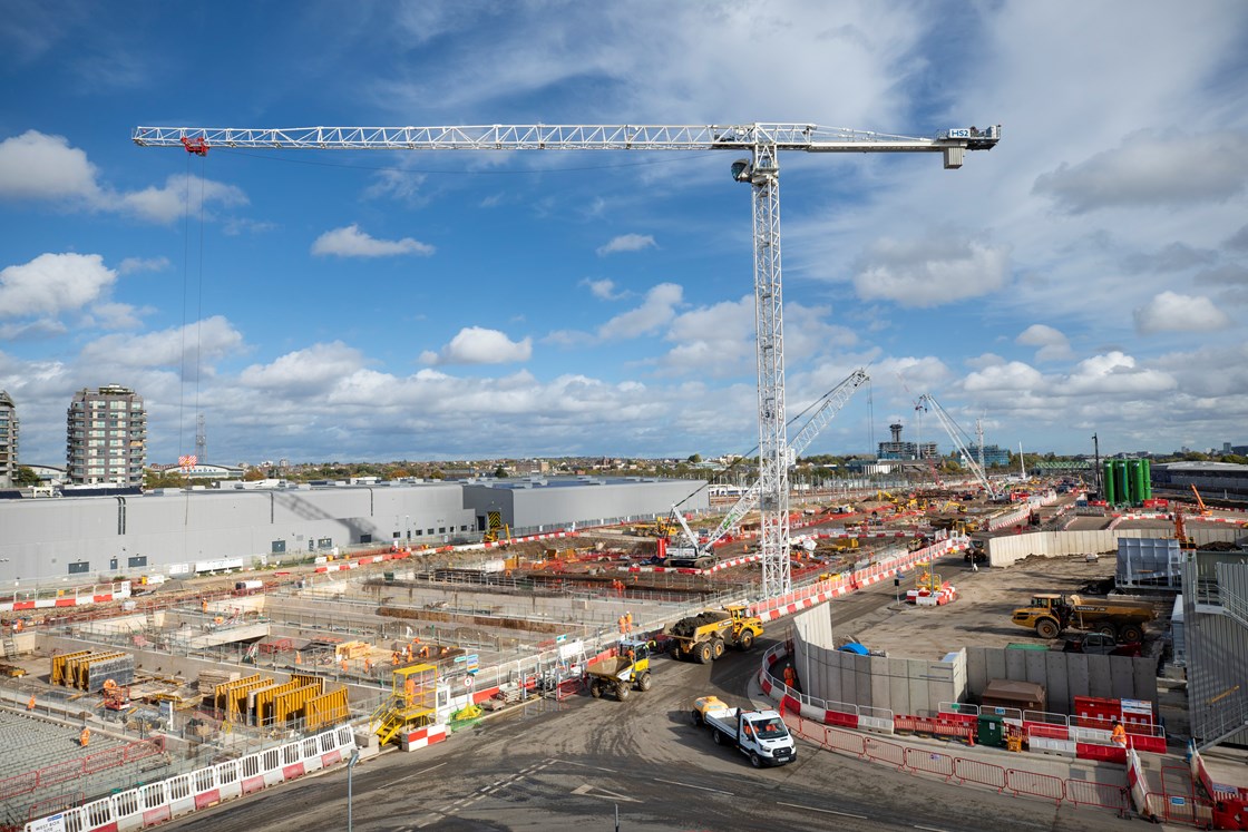 Construction progress at HS2's Old Oak Common Station 2