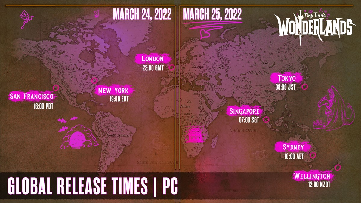 TTWL PC Release Times