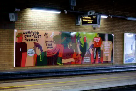 White Ribbon Mural Birmingham International 3