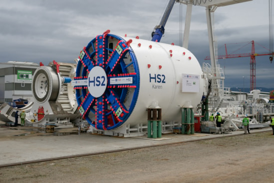 HS2 TBM Karen factory acceptance test at Herrenknecht in Germany