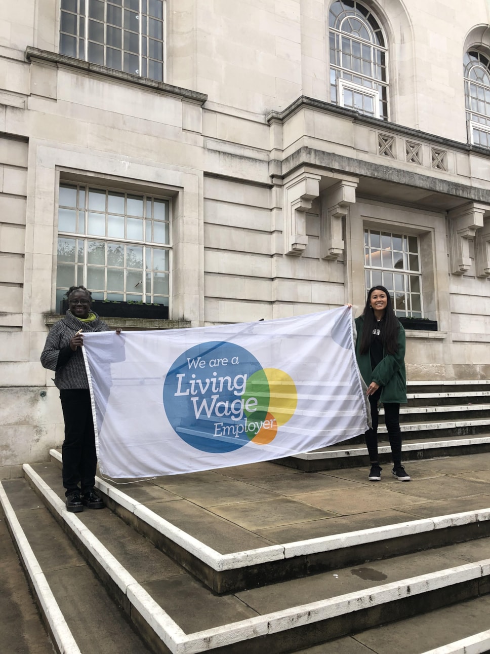 Cabinet Member for Employment and Skills Cllr Carole Williams (L) with Hackney Foodbank's marketing and communications manager Shell Tran