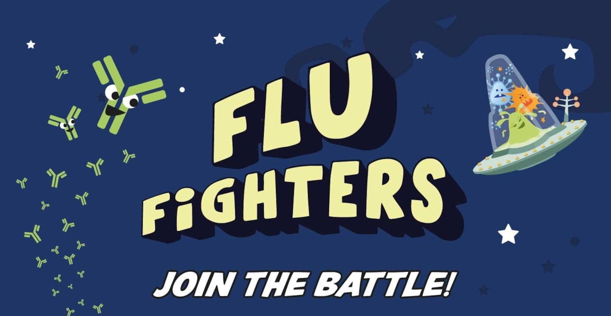 Flu fighters poster graphic