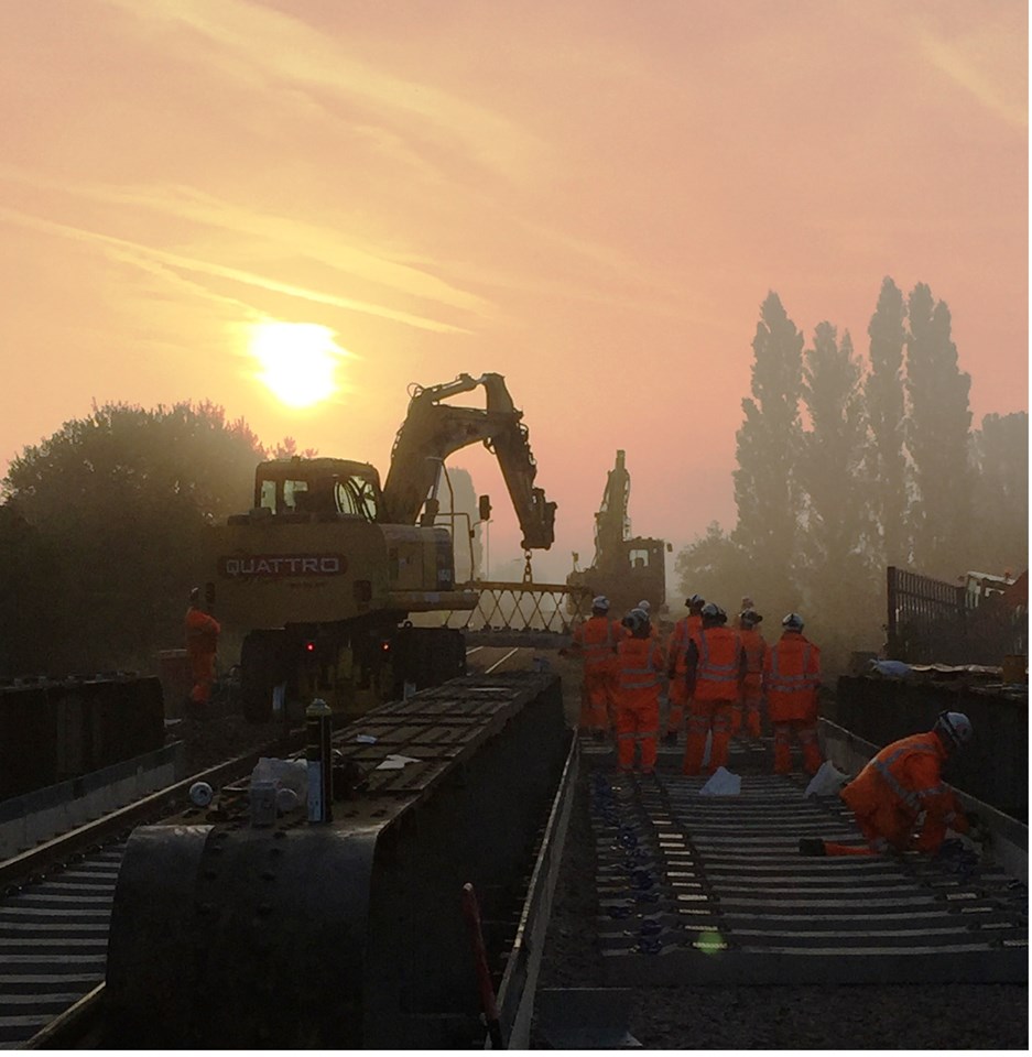Passengers can go with the flow following installation of new bridge between Ely and Peterborough: Harts bridge replacement works