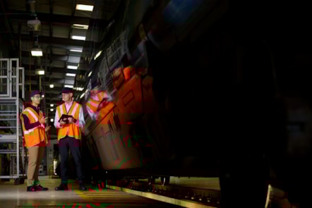 Samraj Ojelay and Andrew Skinner next to Avanti West Coast Pendolino