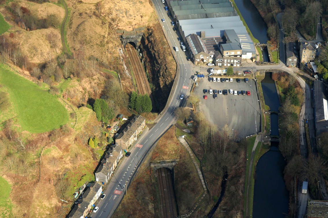 Summit Tunnel aerial image Calderbrook end-3