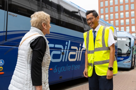 RailAir host and passenger