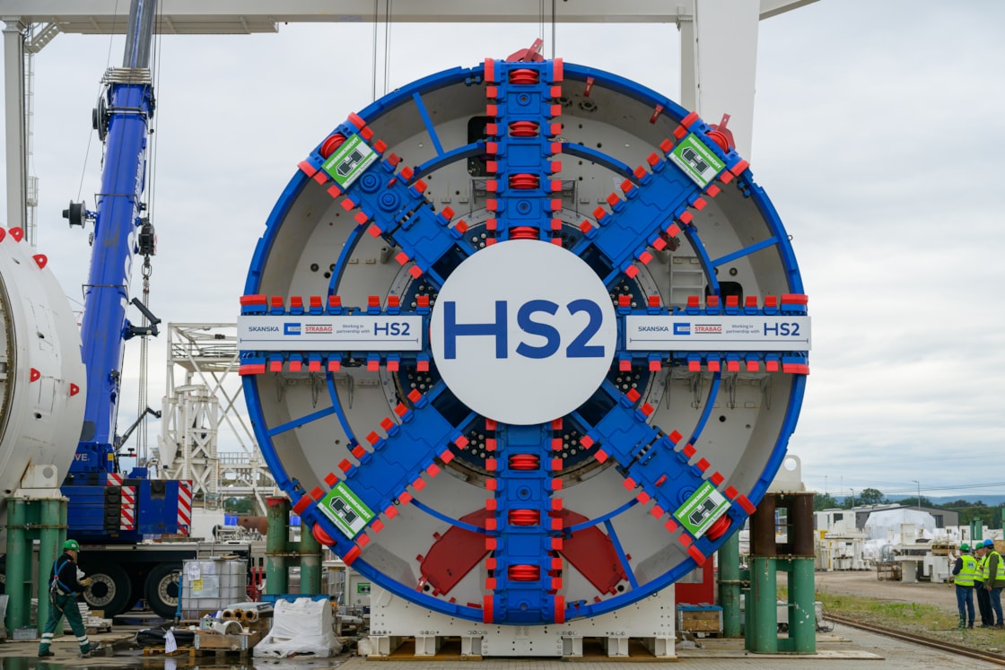 HS2 TBM Karen factory acceptance test at Herrenknecht in Germany