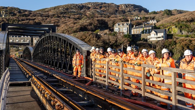 Some of the team - Barmouth Viaduct: Some of the team - Barmouth Viaduct