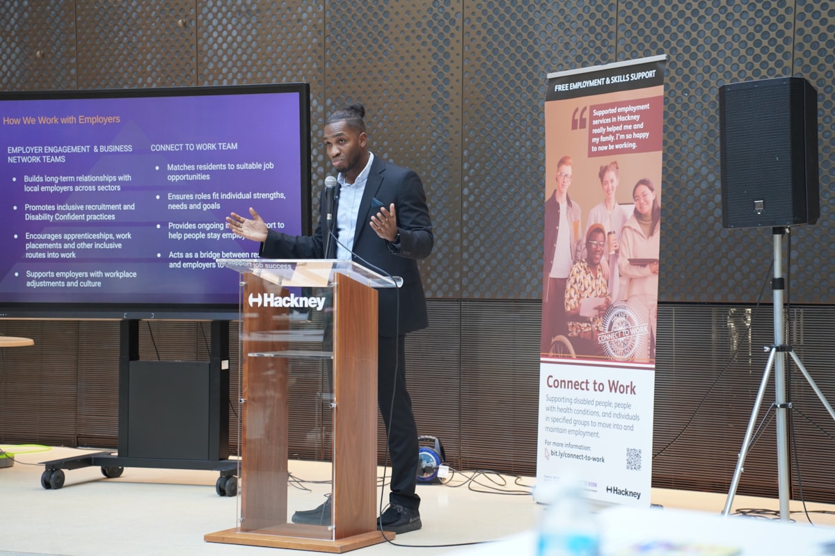 Dujon Harvey, Assistant Director of Employment, Skills and Adult Learning, at the Connect to Work launch