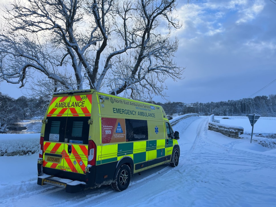 Ambulance in snow