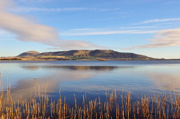 Panorama of Loch Leven National Nature Reserve and the Lomond hills ©Lorne Gill SNH