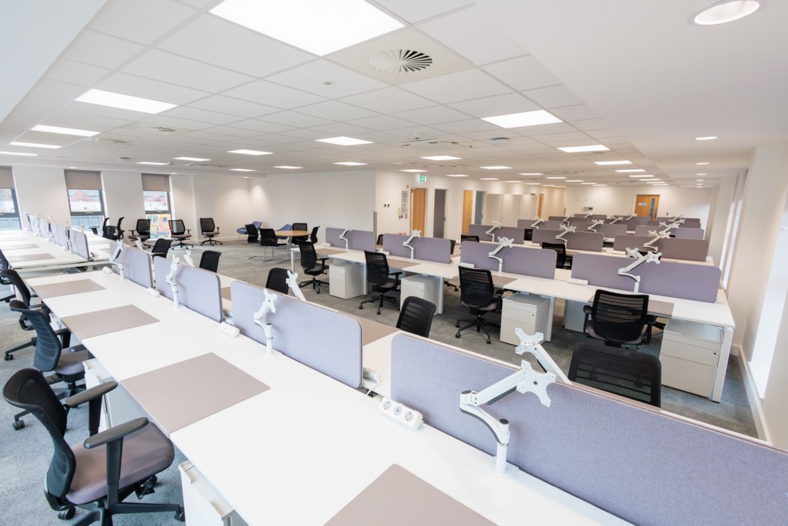 Office floor in Guide Bridge depot