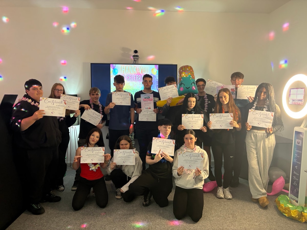 Young people with certificates 2