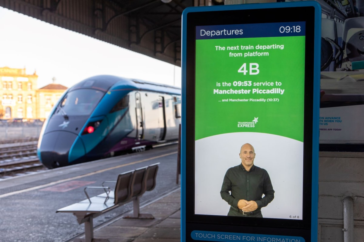 TransPennine Express (TPE) has become one of the first train operators in the North to install British Sign Language (BSL) message boards.-2