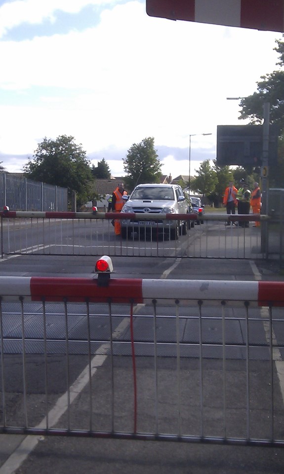 Raiseing awareness of crossing safety at Rossington, South Yorkshire: part of International Level Crossing Awareness Day