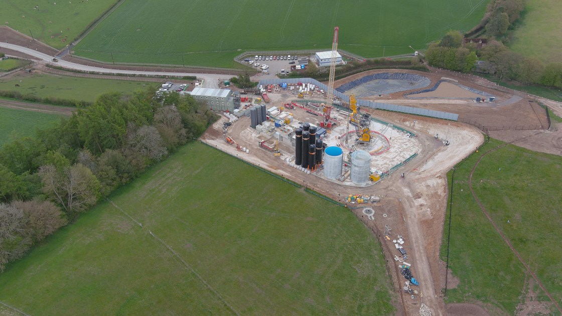 Construction - Chalfont St Giles vent shaft from the air