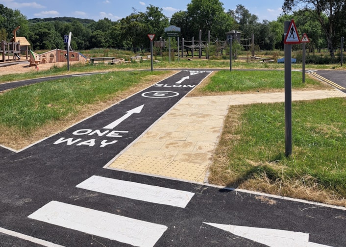 Temple Newsam bike park 1: The new bike park at Temple Newsam's golf club is designed to replicate features of real road layouts, the first of its kind in Leeds.