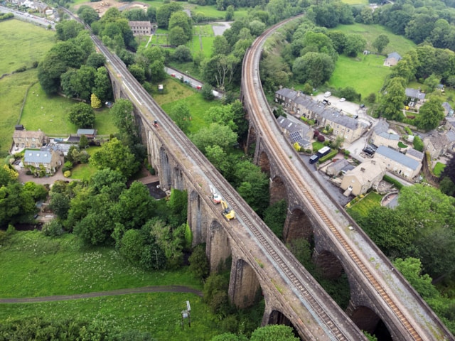 Chapel Milton viaduct aerial shot June 2025: Chapel Milton viaduct aerial shot June 2025
