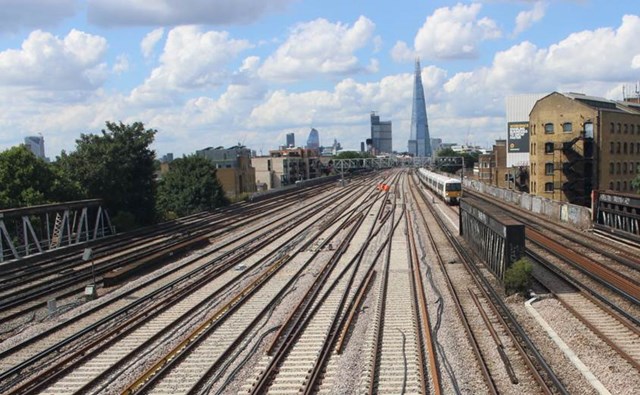 Thameslink Programme new lines: The new lines on the eastern approach to London Bridge, which the Thameslink Programme will bring into use during the August blockade