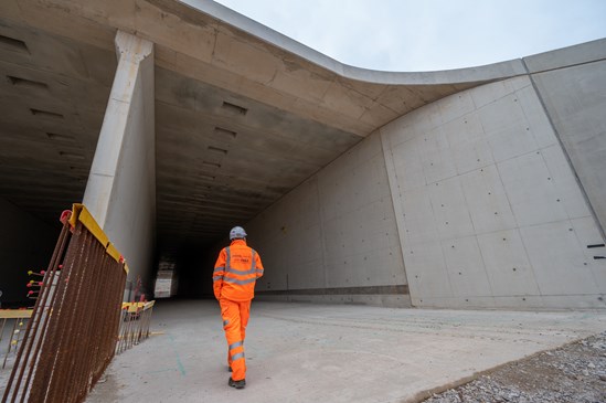New video shows how HS2 is building Burton Green Tunnel in Warwickshire: Burton Green Porous Portal 1
