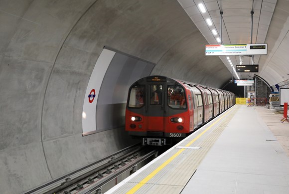 TfL Media Briefing: First passenger trains travel on new section of Northern line tunnel, as part of Bank Station Capacity Upgrade: TfL image - Bank MWP 220416 -21
