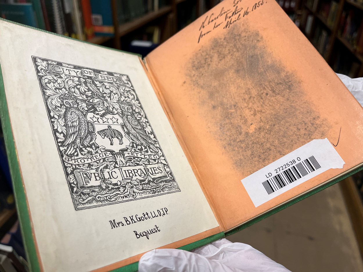 Leeds Central Library's poisonous book: Leeds Central Library’s copy of My Own Garden: The Young Gardener’s Yearbook was published back in 1855, and has been safely tucked away behind the scenes at Leeds Central Library, well away from visitors.
Recent research carried out by experts at the library revealed that the seemingly unassuming book most likely owes its vivid, emerald, green colour to a dye containing quantities of arsenic, which can be lethal when ingested.