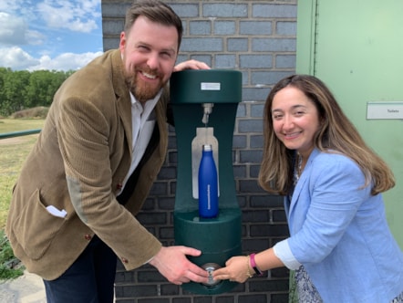 Cllr Jon Burke, Cabinet Member for Energy, Waste, Transport and Public Realm, and Cllr Feryal Demirci, Deputy Mayor of Hackney