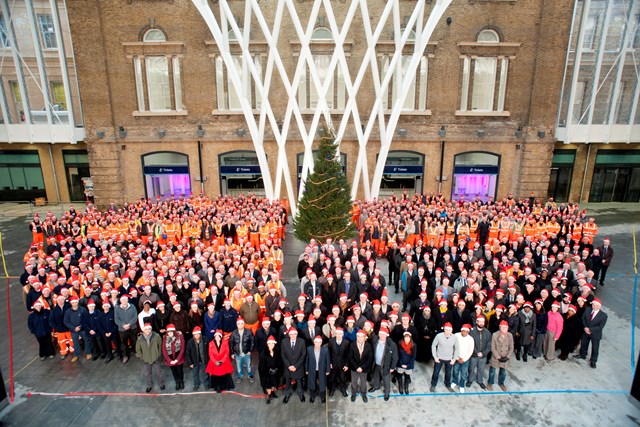 King's Cross - Completion of Major Construction On Western Concourse: Over 600 people – from engineers, electricians and builders to carpenters, stone masons and abseilers – who are working to transform King’s Cross station celebrate the end of major construction work on the new western concourse.