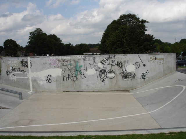 Skate park in Trowbridge blighted by graffiti