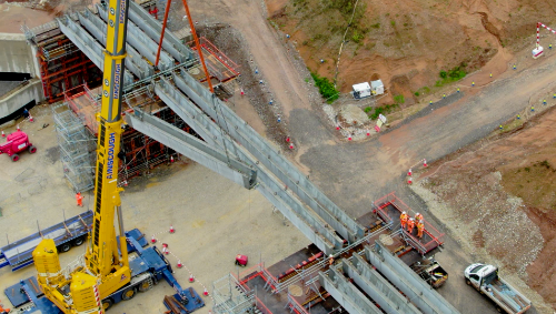 Interchange Station bridge progress, October 2024