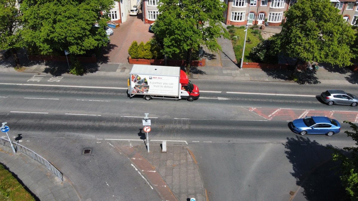Drivers must not turn right onto Morecambe Road when leaving the exit from Aldi in Lancaster.