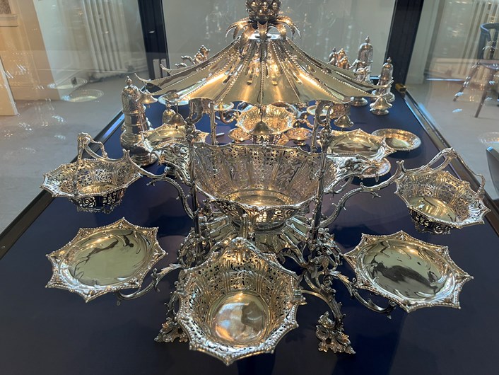 Temple Newsam treasures: The silver epergne from 1759, a particularly elaborate example of a table decoration which became the height of fashion in the middle of the 18th century.
The one-of-a-kind epergne was owned by the legendary Paris fashion writer and hostess the Hon Mrs Daisy Fellowes, known as one of the most daring style icons of her time.