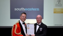 Kim Hollands, Chair of the Armed Forces Network, collects the Gold Award for the Defence Employer Recognition Scheme held last week at the BMA in London. The award was presented by Major General Anthony Finn KHP, Director of Medical Personnel and Capability.: Kim Hollands, Chair of the Armed Forces Network, collects the Gold Award for the Defence Employer Recognition Scheme held last week at the BMA in London. The award was presented by Major General Anthony Finn KHP, Director of Medical Personnel and Capability.