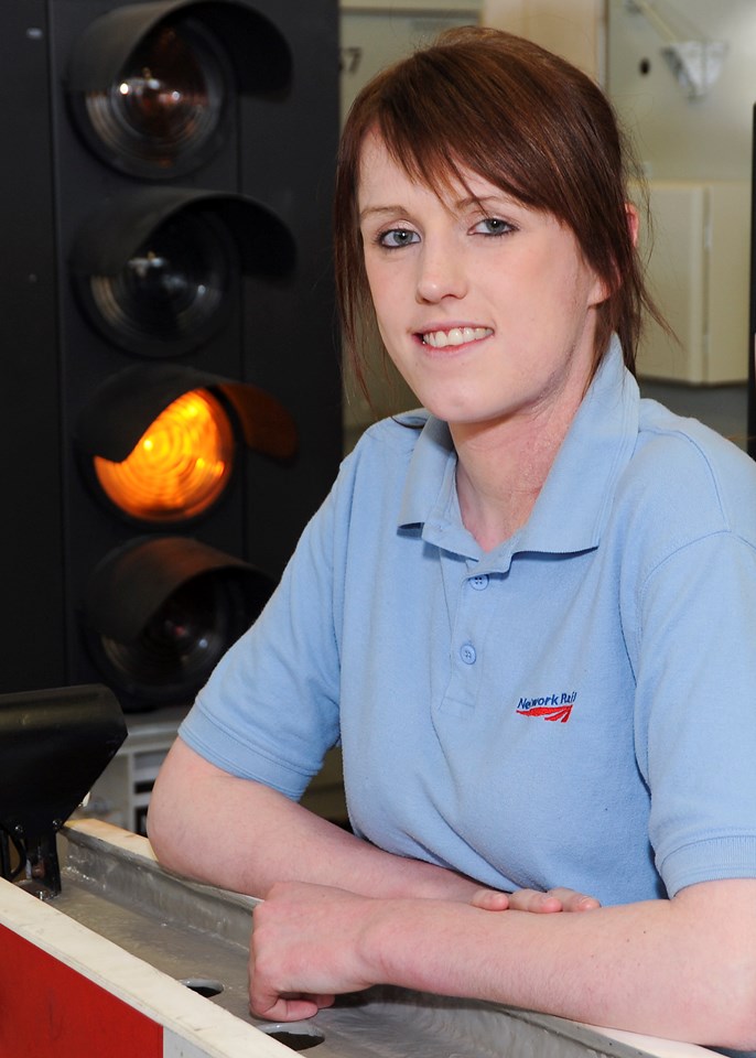 RAIL APPRENTICES ON TRACK TO WORK IN STAFFORD: Sadie Burns