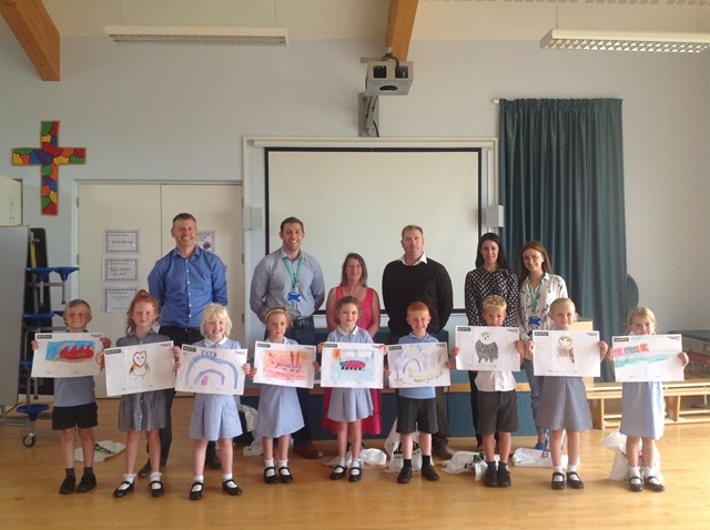 Children from Earl Danby's Primary School in Chippenham show off their artistic talents: Art competition at Earl Danby's Primary School in Chippenham