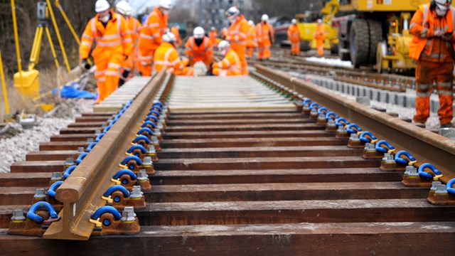 Christmas and New Year rail upgrade travel reminder for passengers: New track being installed during engineering work
