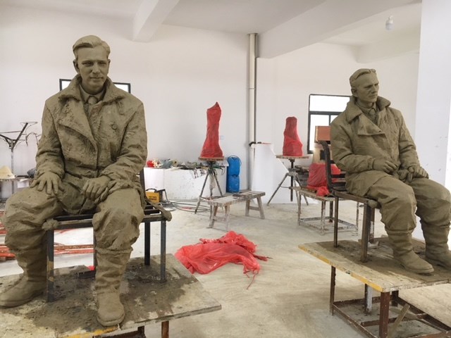 The Alcock and Brown Bench taking shape